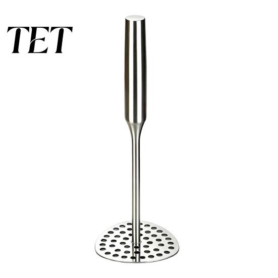 Premium Kitchenware for Cooking Stainless Steel Potato Masher, Wooden Handle Food Press Baby Sweet Puree Tool Puree, Manual Crusher, Kitchen