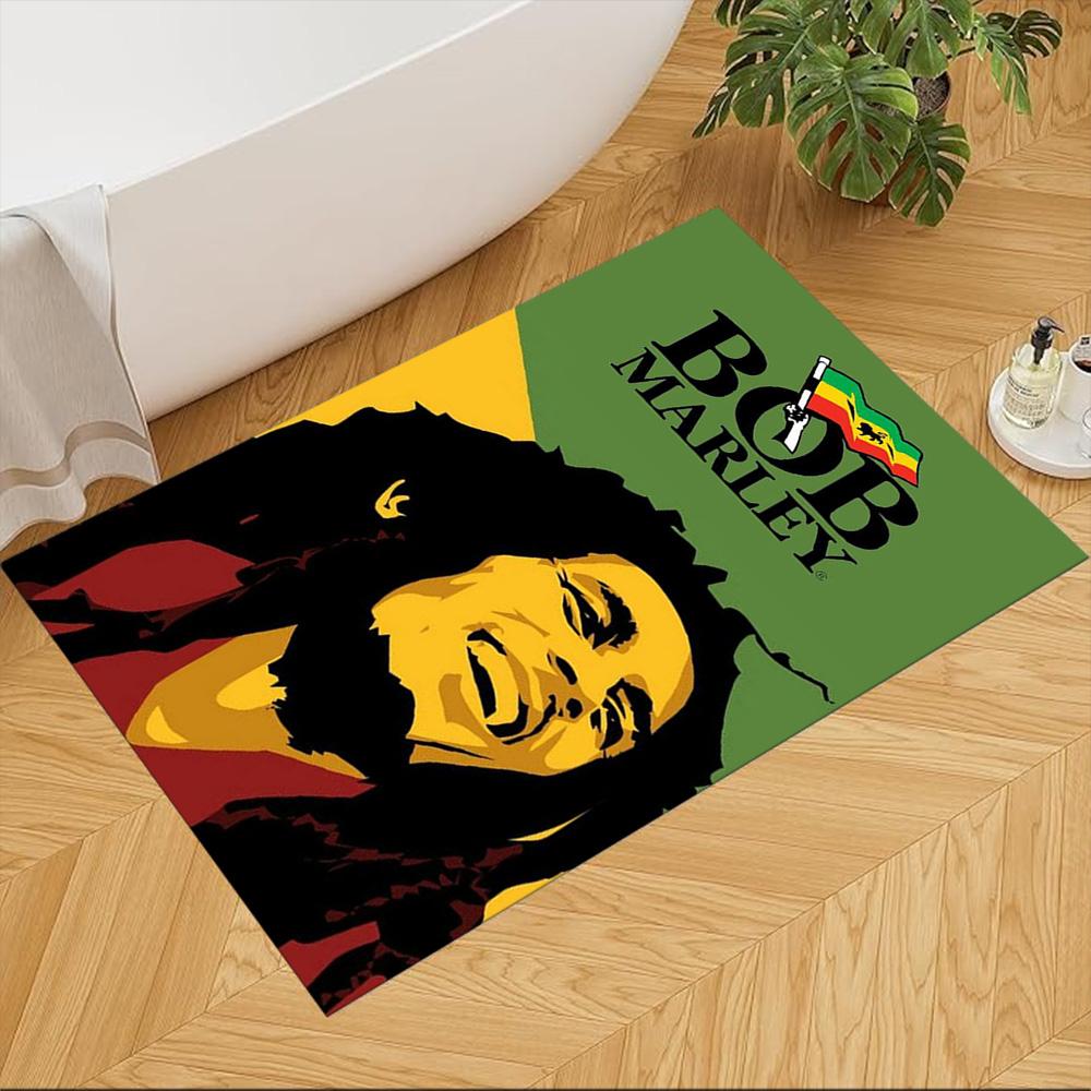 Bob Marley Floor Rug Office Rug Design for Playrooms Entryway Balcony Foyer Anti-slip Rug Office home decor Perfect Birthday/Christmas Gift Idea
