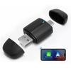 Dual Head 2 In 1 Carplay Android Auto Vehicle Wired To Wireless Adapter