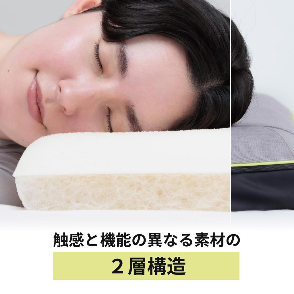 (Jibunmakura) Best Conditioning Pillow, Reversible (New Sensation Silicone Foam) X (3D Core Fiber) Two Textures, Two Enjoyments, Best Conditioning,