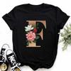 Women's Summer Letter Graphic Tee - Casual Round Neck Sports T-shirt Top