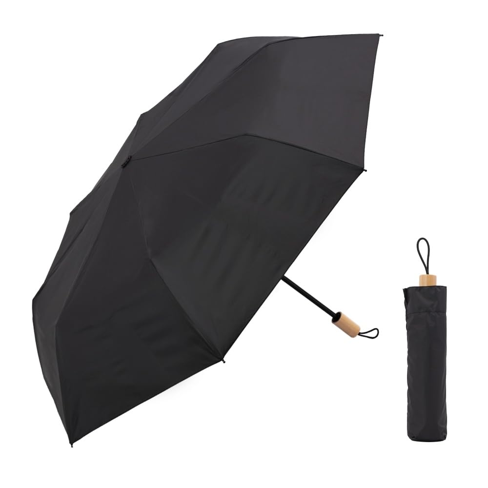 THANKO Folding Easy To Rain For Sunny and Rainy Rainy Heat Stroke Light UV Stable For Second Quick Folding MNAL25CBK Umbrella, Fold, Parasol,