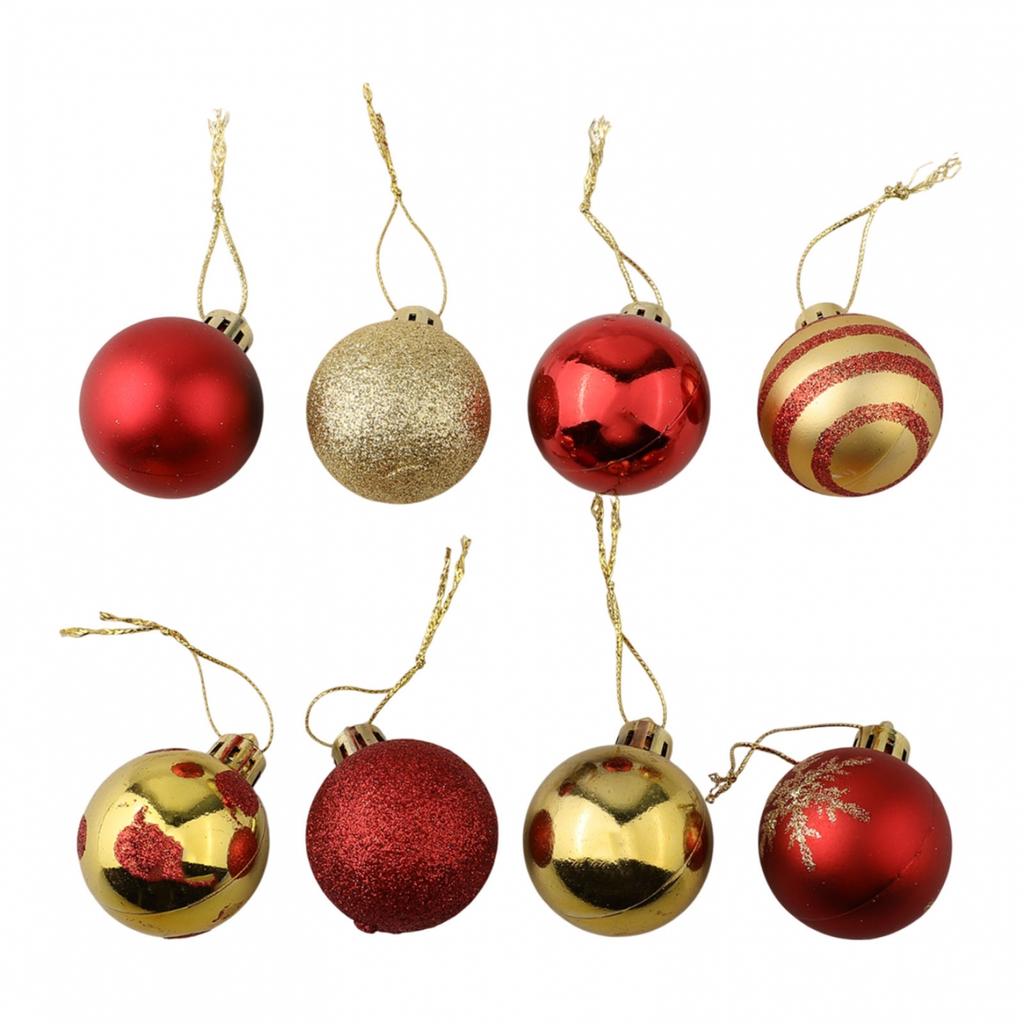 PET Material Christmas Ball Ornaments Pack of 50 for Holiday Decoration