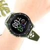 Kids LED Digital Waterproof Comfortable Silicone Sports Watch Band Calendar Week Display Boys