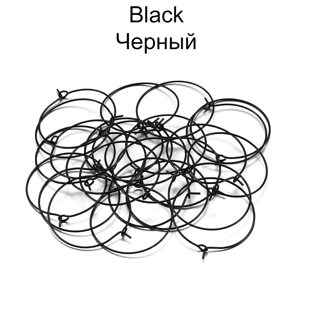 20-50pcs/lot 20 25 30 35 Mm Silver/Gold Hoops Earrings Big Circle Ear Wire Hoops Earrings Wires For DIY Jewelry Making Supplies