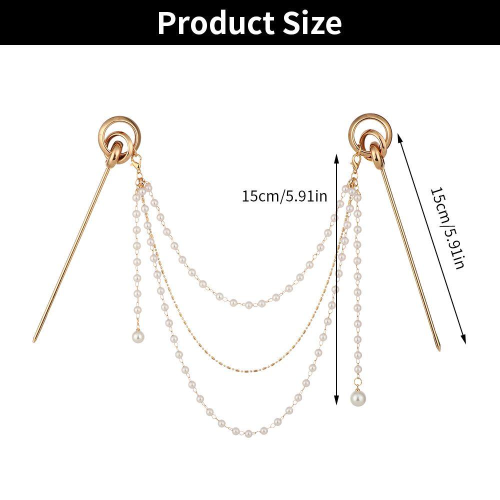 Подарочные аксессуары для волос в стиле ретро, ​​жемчужная кисточка, вилка для волос, головной убор, палочки для волос, двойные заколки для волос