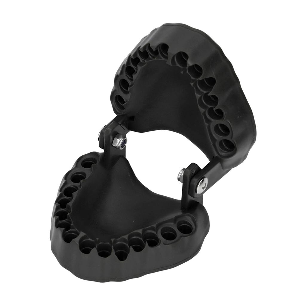 Держатель для зубных сверл Органайзер для 28 сверл Портативный держатель для зубных сверл с магнитом черного цвета