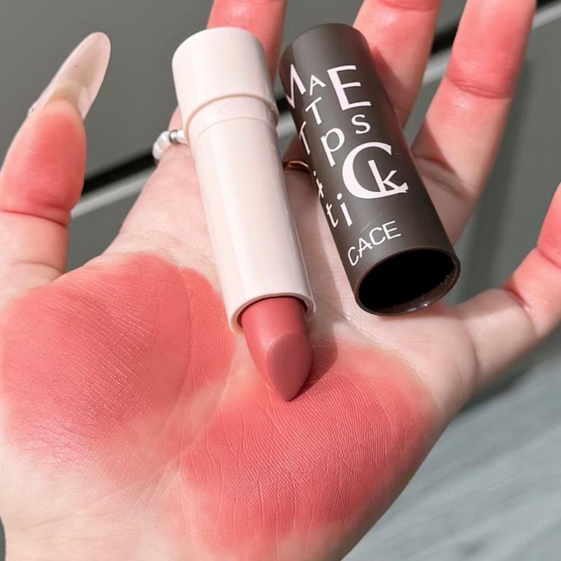 Винтажная помадная помада Velvet Matte Rose Cream Шелковистый финиш Стойкая Водостойкая Полное покрытие Нюдовый оттеночный бальзам для губ Макияж
