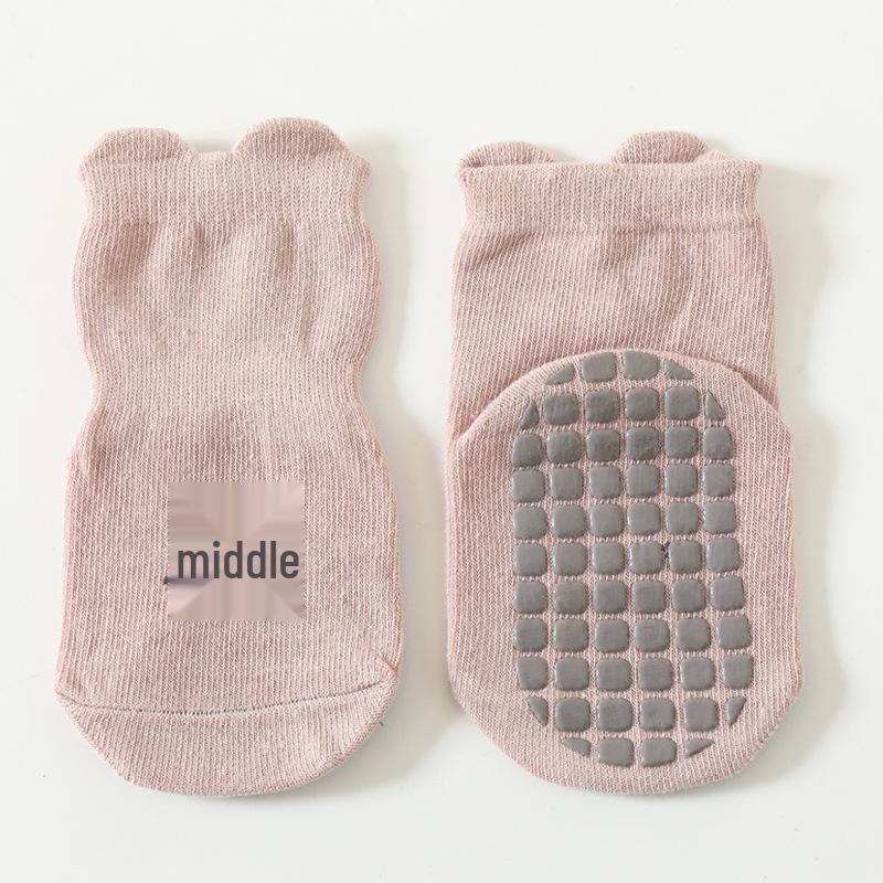 2025 Дышащие Нескользящие Хлопковые Детские Носки для Малышей - Для Дома и Батута, Осень/Зима