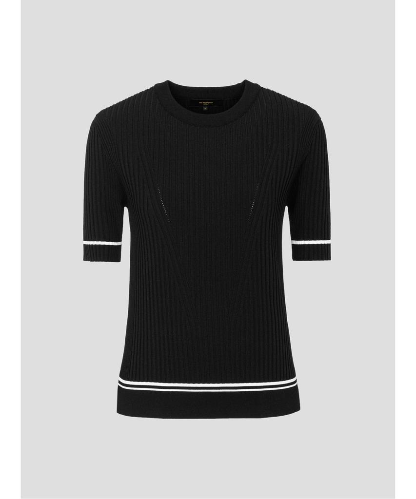 BEANPOLE GOLF [B_Under] Women'S Ribbed Mix Short Sleeve Pullover - Black