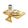 Bamboo Sofa Armrest Tray with Phone Holder – Rectangular Breakfast & Lazy Use