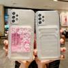 Transparent Card Slot Bag Holder Case For iPhone 13 11 12 Pro Max X XR Samsung Galaxy A12 A22 A52 A53 XiaoMi RedMi Clear Shockproof Soft Wallet Cover