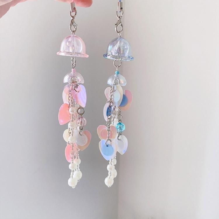 Dazzling Jellyfish Phone Charm Lanyard Cute Accessory for Keychain Bag Purse