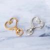 10Pcs Metal Swivel Lobster Clasp Snap Hook Heart Shape Keychain Jewelry Findings