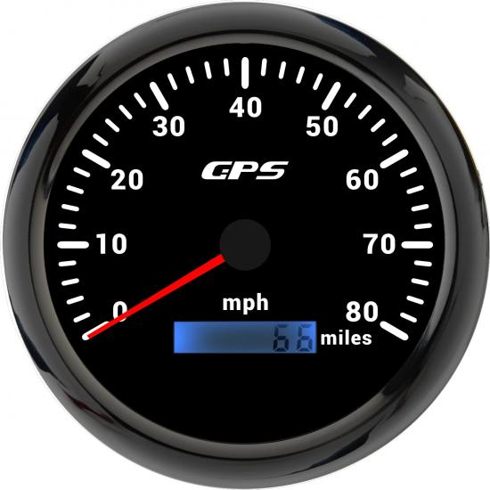 110MM GPS Speedometer 60/120/200kmh 80MPH For Motorcycle Boat Car Truck Speed Gauge Meter 7 Colors Backlight With GPS Antenna