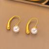 Elegant Retro Stainless Steel Earrings with Exaggerated Design for Women