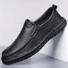 Мужские туфли из перфорированной кожи, высококачественная коровья кожа, повседневная обувь, дышащая деловая обувь для мужчин, слипоны, обувь для вождения, мокасины