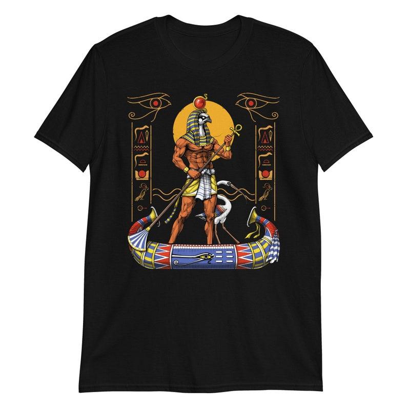Egyptian God Ra Shirt Eye Of Horus Egyptian Mythology Tee Ancient Egyptian Clothing Hieroglyphs Shirt