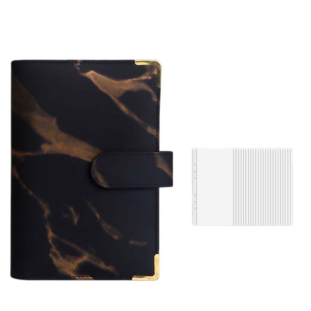 Faux Leather Savings Challenges Book Marbling/Leopard Print Mini Budget Binder Save Money