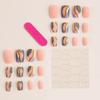 Long Square Fake Nials White Edge Nail Tips Fashion False Nails  Women Girls