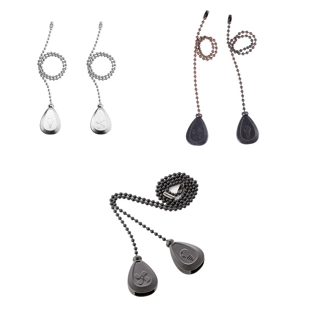 2 шт. Потолочный вентилятор и удлинители для цепочек для светильников Декоративные подвески с соединителями Элегантный комплект цепочек для потолочных вентиляторов