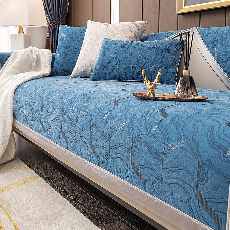 1pc Chenille Minimalist Modern Sofa Slipcover, Four Season Universal Furniture Protection Cover Couch Cover Suitable for Bedroom Office Living Room