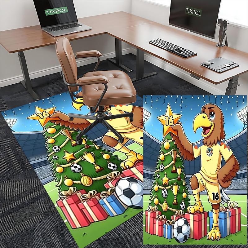 1pc Eagle Celebrates Soccer Christmas Carpet Rug for Bedroom Living Room Decor Sofa Home Game Area Rug Non-slip Floor Mat. D72201163