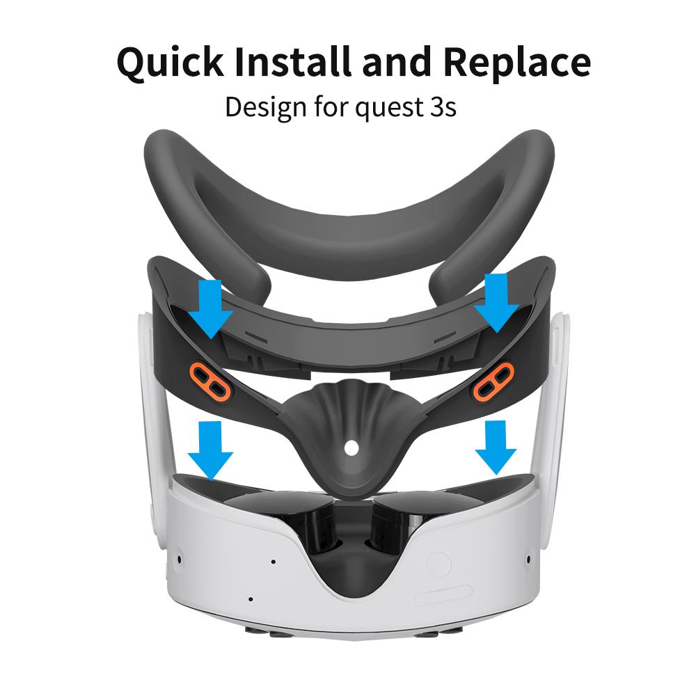 Новый удобный регулируемый сменный кронштейн из искусственной кожи для лица для Meta Quest 3S Interface Pad Cushion VR Accessories