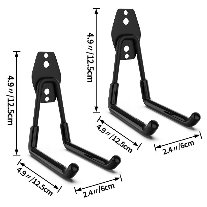 Сверхпрочный металлический крюк 5 размеров Крюки-органайзер для гаража Настенный держатель для велосипеда Противоскользящий крюк для хранения Лестницы Садовый инструмент
