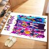 Huntrx: Future Bass Vibes Square rugs are a great choice for living rooms, bedrooms, home décor, and as gifts.
