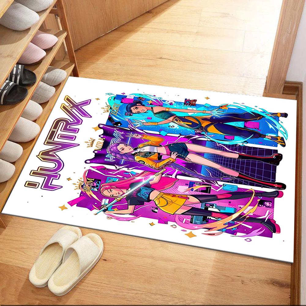 Huntrx: Future Bass Vibes Square rugs are a great choice for living rooms, bedrooms, home décor, and as gifts.