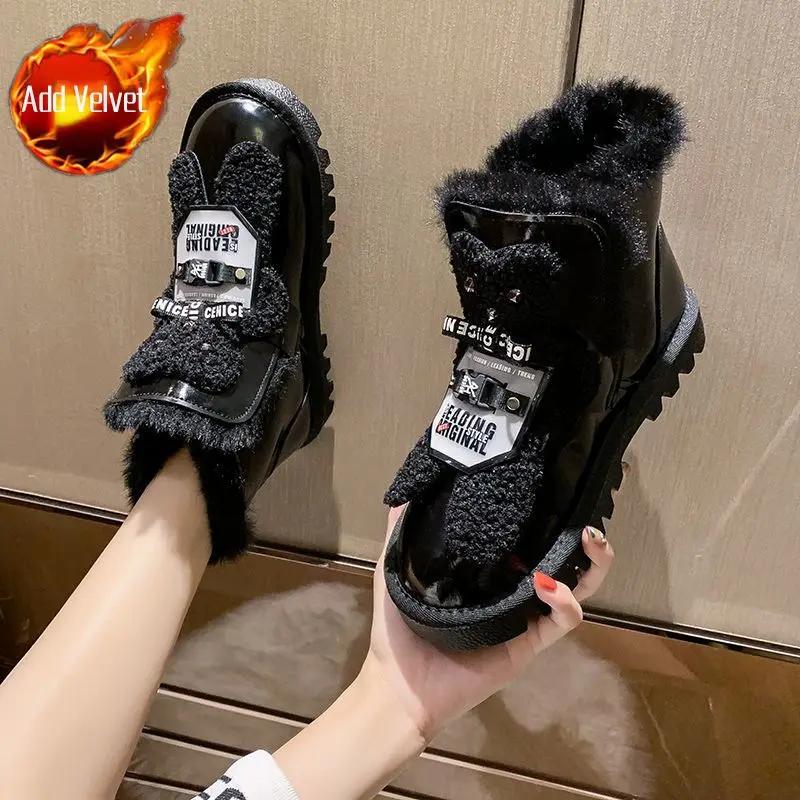 Модная женская обувь Ботильоны на платформе Новинка Ботильоны до щиколотки Зимние ботинки для женщин Массивная подошва Распродажа Удобные и элегантные Предложение Противоскользящие Гару Рок