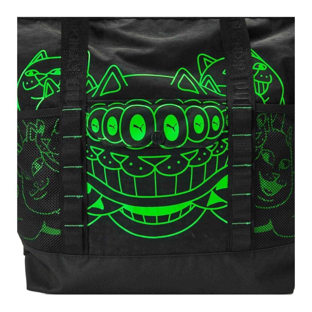 PUMA X RIPNDIP Collaboration Fabric Tote Handbag Unisex Black 09181701
