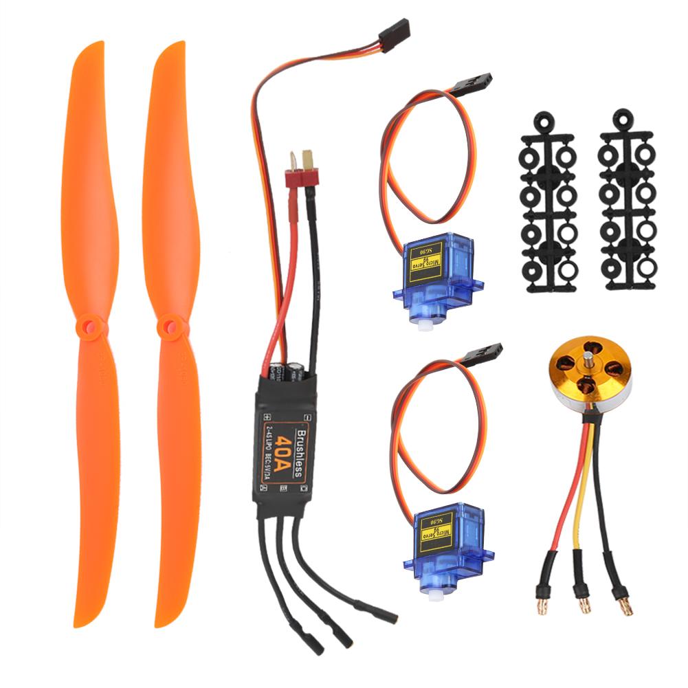 A2212 1000KV Brushless Motor 40A ESC SG90 9G Servo 1060 Propeller for RC Plane(1000KV Motor 40A ESC 9G Servo 1060 Propeller )