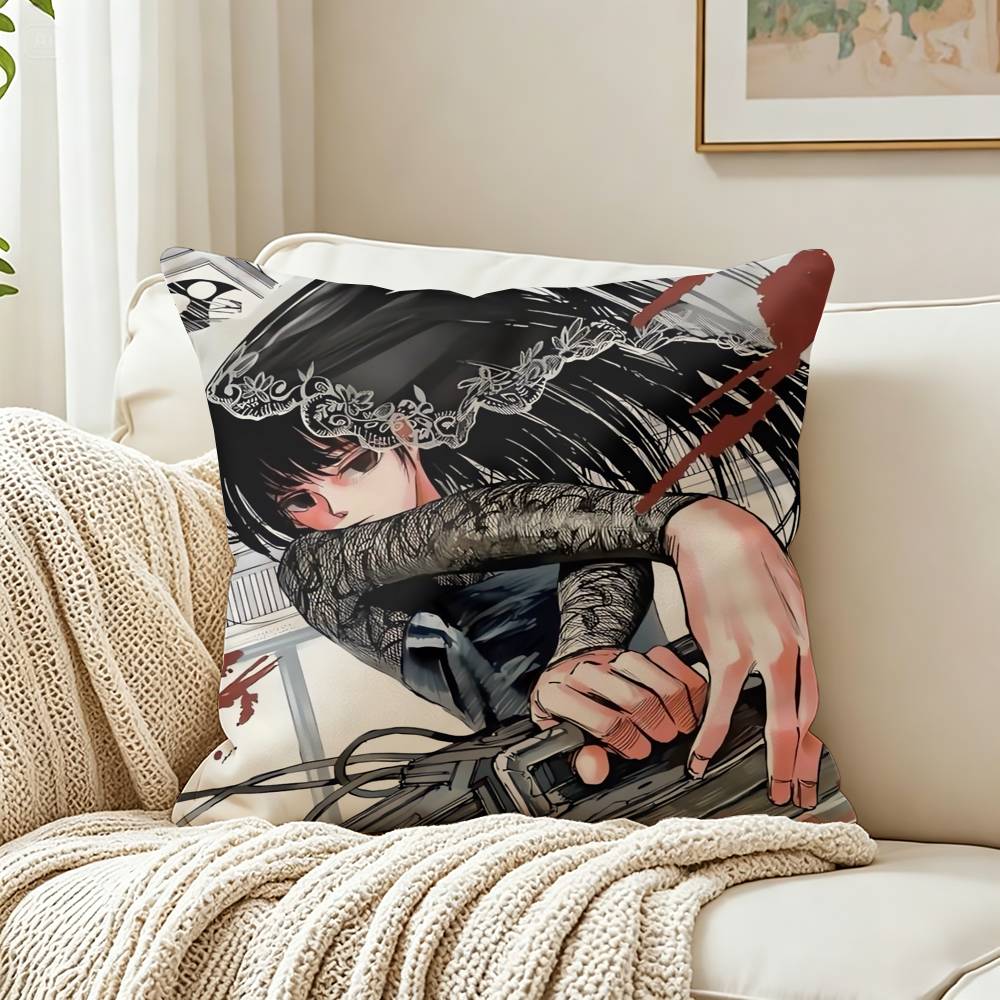 OOsaragi SSakamoto Days Customizable Square Cushion Cover Double Sided Print Pillow Case