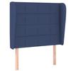 VidaXL Headboard with Ears Blue 103x23x118-128 Cm Fabric3117952