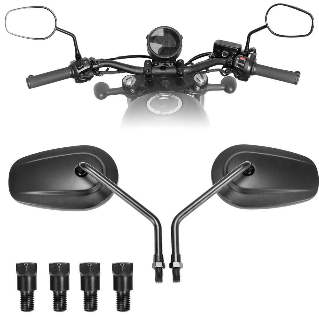 KEMIMOTO KM3106 Motorcycle Mirror, 0.4 Inches (10 Mm), Left and Right Set, Off-Road Mirror,