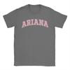 Мужская футболка Ariana Grande с розовым логотипом  Fun Tees С коротким рукавом Круглый вырез Чистый хлопок Большие размеры Топы
