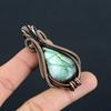 Lovely Labradorite Gemstone Handmade Copper Wire Wrap Jewelry Gorgeous Pendant For Women