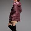 Spring and Autumn Hooded Down Jacket Plus Size Thin Slim Fit Mid-length Women's Jacket S-7XL Women