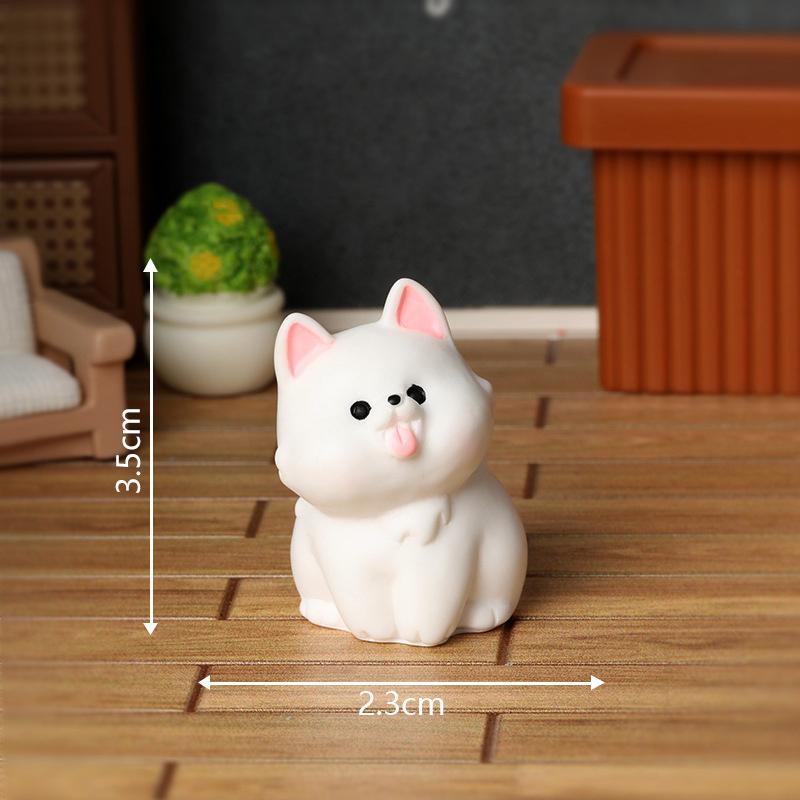 Cute Dog Figurines Miniatures Cartoon Animal Micro Landscape Ornaments For Home Room Desk Accessories