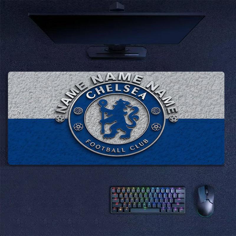 Custom Name,Chelsea Mouse Pad, Large Gaming Desk Mat, Non-slip XXL Mousepad for Laptop & Tablet, Mini PC Playmat with Stitched Edges