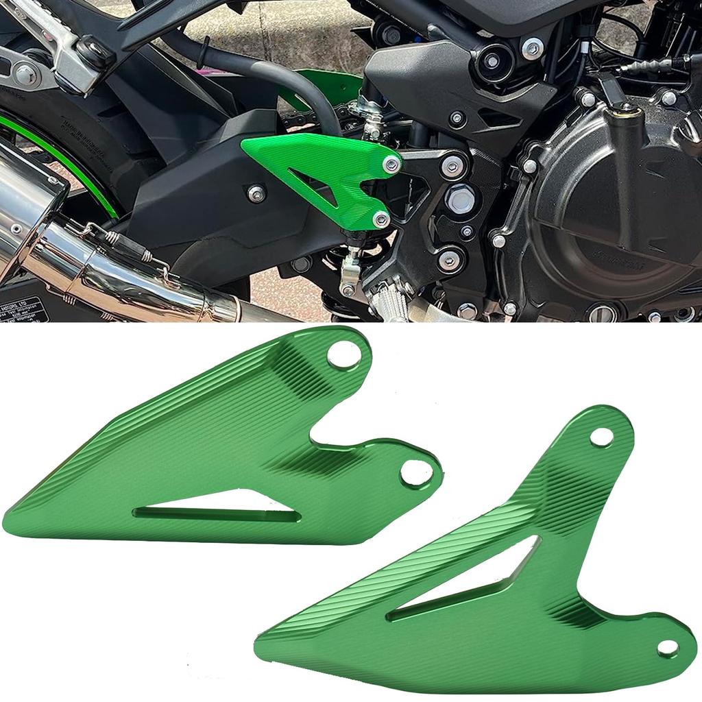 Защитные накладки на пятки подножек Hruizq для Kawasaki Ninja 400 Z400 (2018-2023 гг.), Ниндзя 250 Z250 (2019-2023), Z e-1 Ниндзя e-1 (2024) (зеленый)