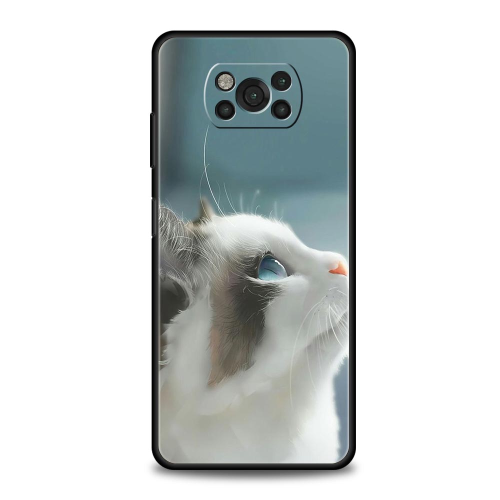 Модный чехол для телефона с милыми котами для Xiaomi Poco X3 NFC M3 F3 F4 M4 X4 Mi Note 12T 12 Pro 10 11 Lite 10T 5G 11T 9T 11i мягкий чехол