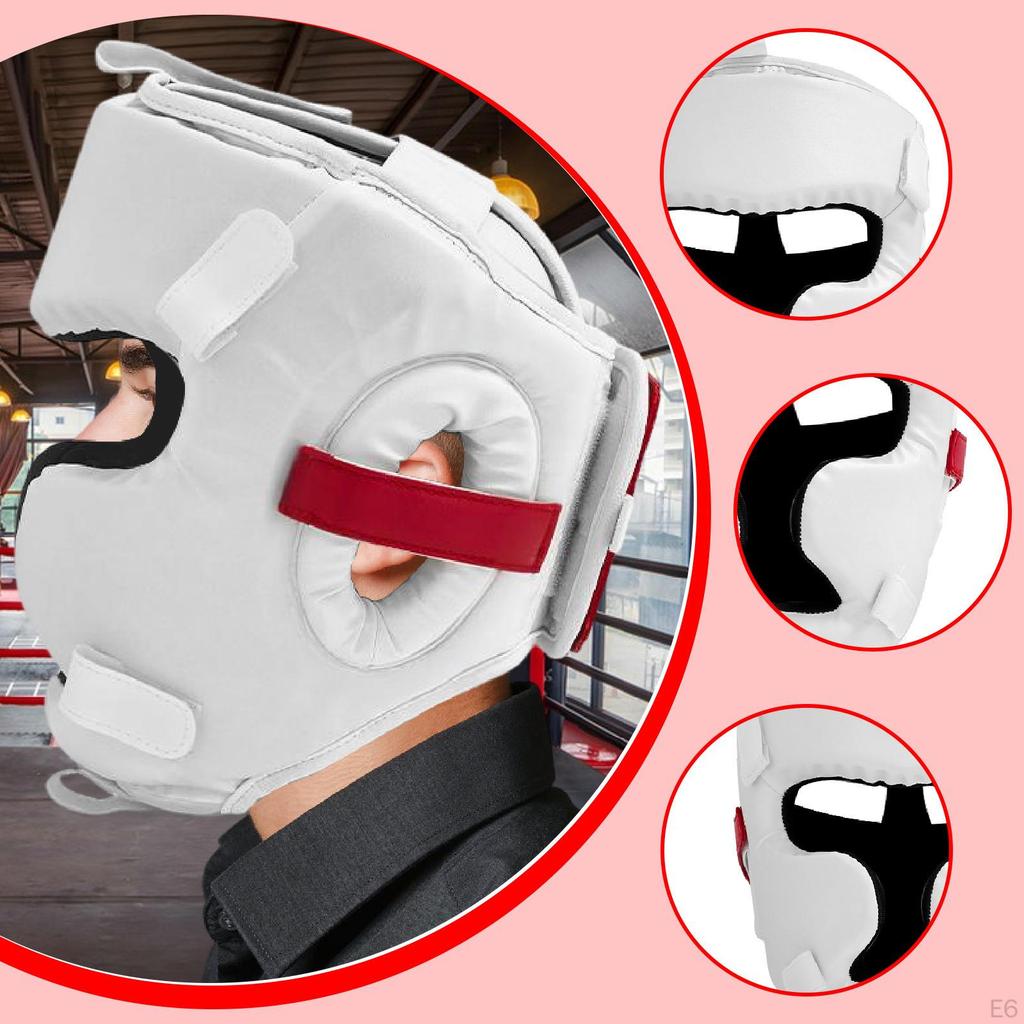 Боксерский шлем защита головы аксессуары дышащая защита ушей тренировка для