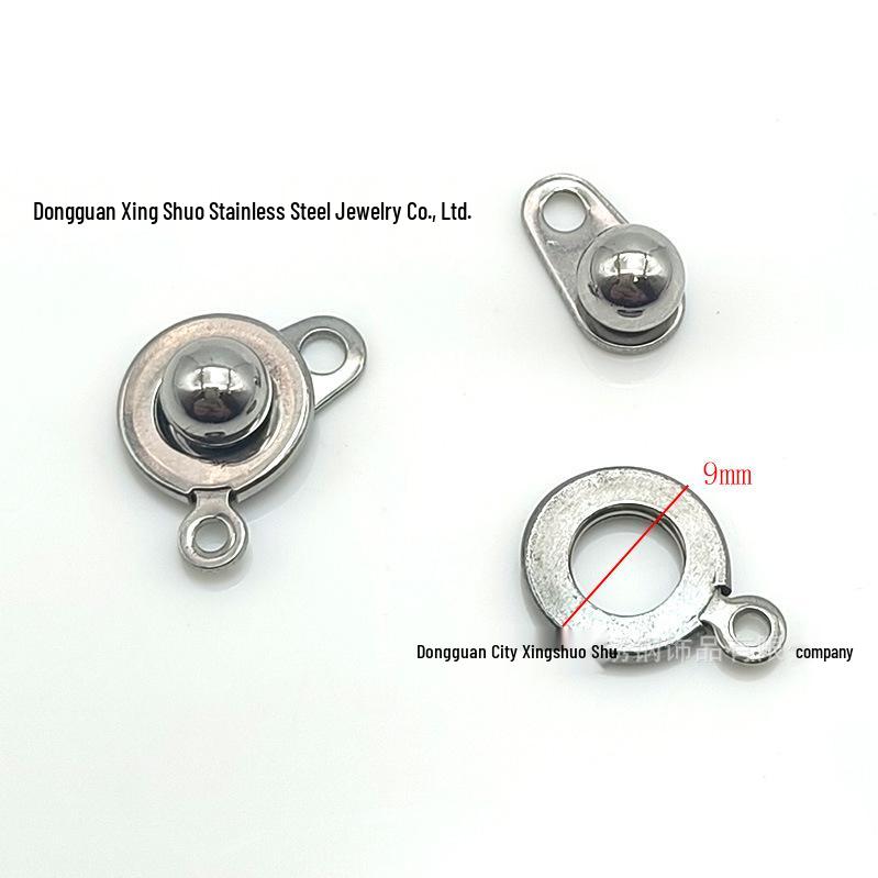 18K Жемчужное Ожерелье и Браслет Соединитель-Застежка из Нержавеющей Стали Вращающаяся для Кожаного Шнура DIY Украшений.