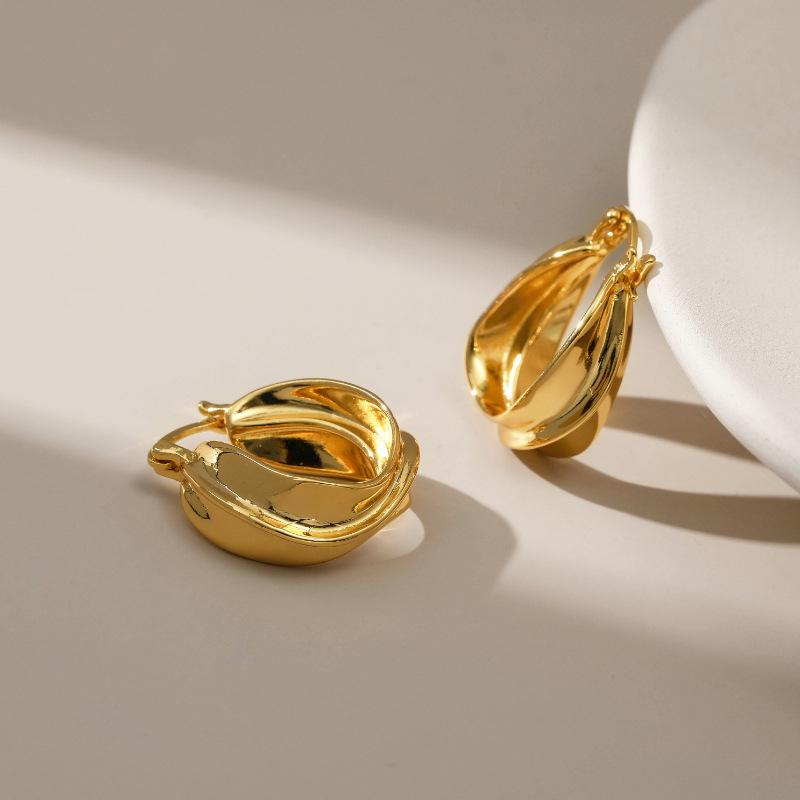 Геометрические витые толстые серьги-кольца Модные большие круглые серьги-кольца для женщин Панк Хип-хоп Ювелирные изделия