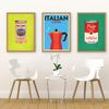 Italian Coffee Pizza Vintage City Poster Pulp Reservoir Color Food Print Canvas Painting Kitchen Shop Wall Art Pictures Decor