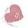 1Pc Checkered Placemat Korean Background Cloth Ins Gourmet Photography Sweet Heart-Shaped Coaster Desktop Decoration