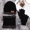 Mens Girl Knitted Winter Warm Neck Warmer Beanie Hat Hat Scarf Gloves Set And Neck Scarf